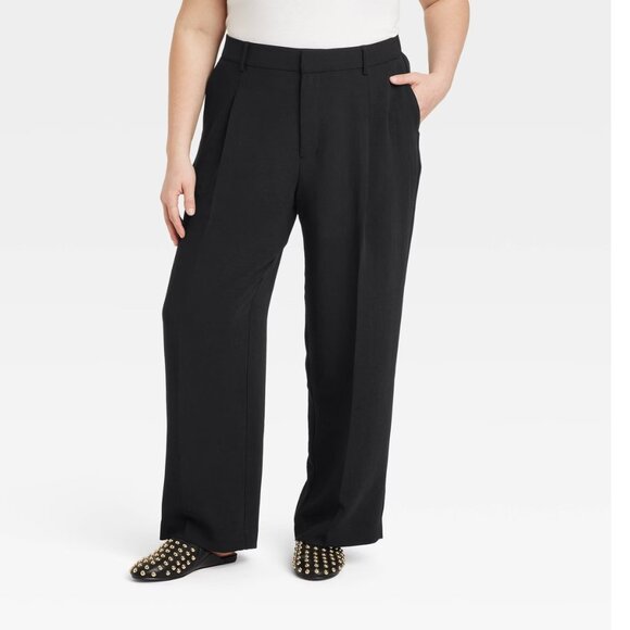 A New Day | Straight-fit Trousers with Front Pleats In Black - Picture 15 of 16